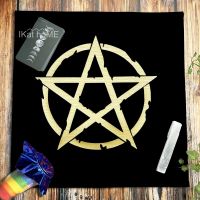 Corinada Sacred Geometry Pentagram Tarot Tablecloth Astrology Alter Cloth Pagan Witchcraft  Velvet Divination Oracle Card Pads 49X49CM