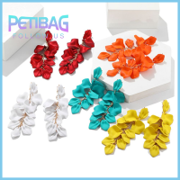 PETIBAG ใหม่ สตั๊ดหู ขายส่ง เข็มหมุด ต่างหูห้อยยาว อะคริลิค สำหรับผู้หญิงของขวัญ ต่างหูกลีบกุหลาบ