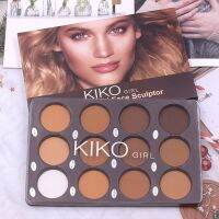 พาเลทแต่งหน้า Kiko แบบโปรพาเลทแต่งเค้ารูปไฮไลท์แต่งหน้าแบบคอนทัวร์8สีบรอนเซอร์ชุดคอนทัวร์ผิวด้าน