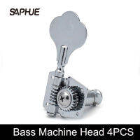 4R เปิดกีตาร์เบสไฟฟ้า Tuning Pegs 4-String Machine Heads Tuners สำหรับ Bass Chrome/Black-DFDAG STORE