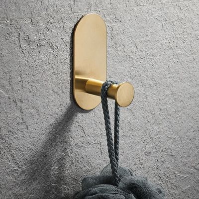 Wall Mounted Hand Towel Bar Rack Brushed Gold Stainless Steel Round Toilet Paper Holder Hook Hardware Accessories