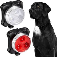 YP หลอดไฟ Led สำหรับสัตว์เลี้ยงสุนัข,ไฟปลอกคอสุนัขไฟจี้เรืองแสงไฟ Led เพื่อความปลอดภัยในเวลากลางคืนสำหรับสายจูงปลอกคอ