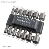 14pcs 5-13mm Wrench Socket Adapter Set 1/4 Inch Hex Shank Screw Nut Driver Hand Tools Metric Power Tool Drill Bit Adaptor