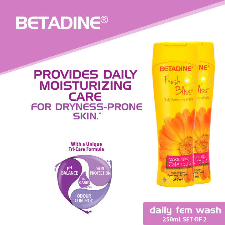 BETADINE® Fresh Bliss® 250mL Moisturizing Calendula Set of 2 | Lazada PH