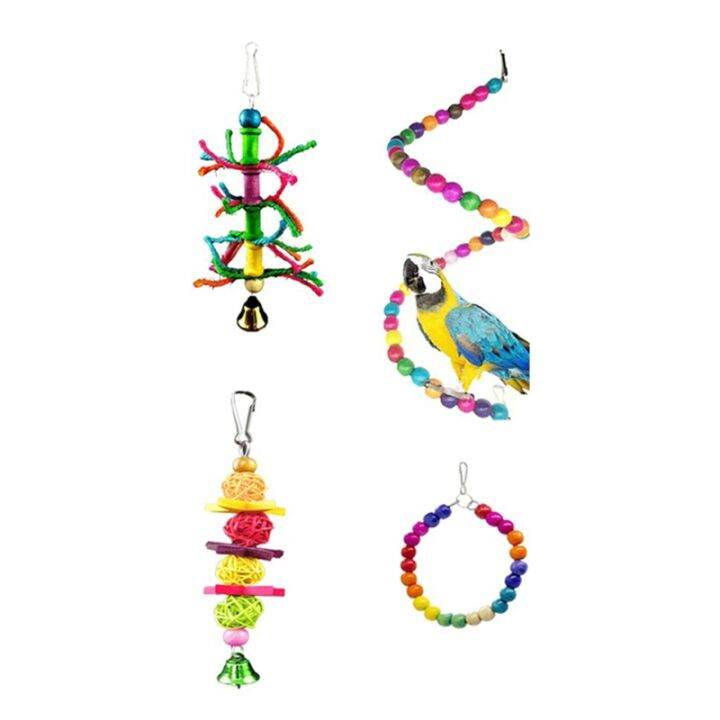 parrot-toy-kit-bird-ของเล่นอุปกรณ์เสริม-bird-cage-ของเล่นสำหรับ-parrots-birds-swing-chewing-bird-ของเล่น-parrot-bite-toy