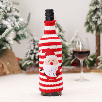 ตกแต่งคริสต์มาสสักหลาดถุงขวดไวน์อาหารค่ำถุงขวดไวน์แขนอุปกรณ์ครัวถ้วย Cove คริสต์มาส Decorations2023