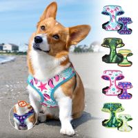 Reflective Dog Cat Harness Nylon Puppy Dogs Vest Reversible Pet Harnesses Adjustable for Small Large Dogs Cats Chihuahua Pug Collars