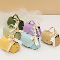 【YF】✹✎✉  Bow Leather Handbag with Hand Wedding Favors Baby Shower Supply