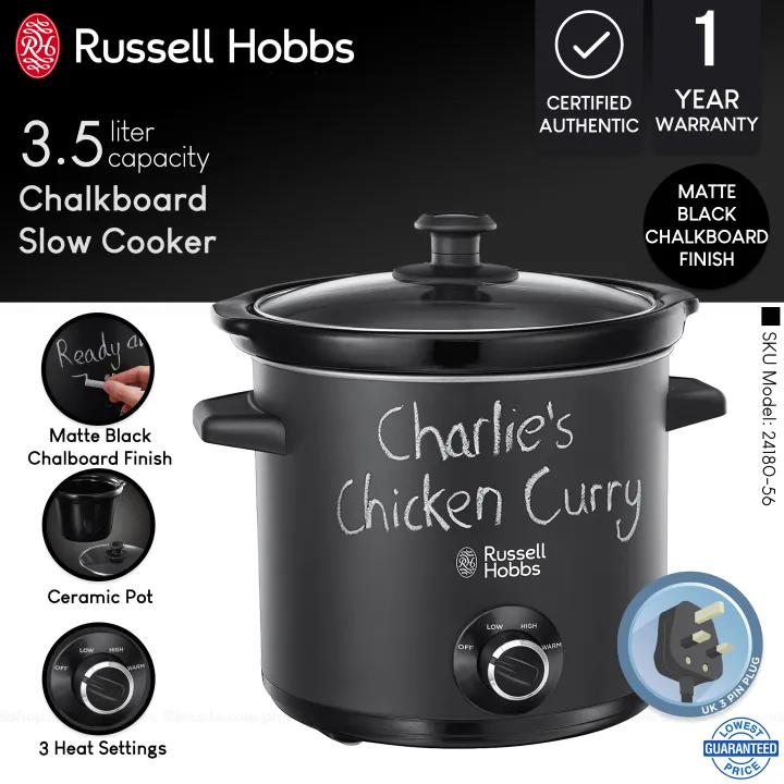 Russell Hobbs 3.5L Chalkboard Slow Cooker 2418056 Lazada PH