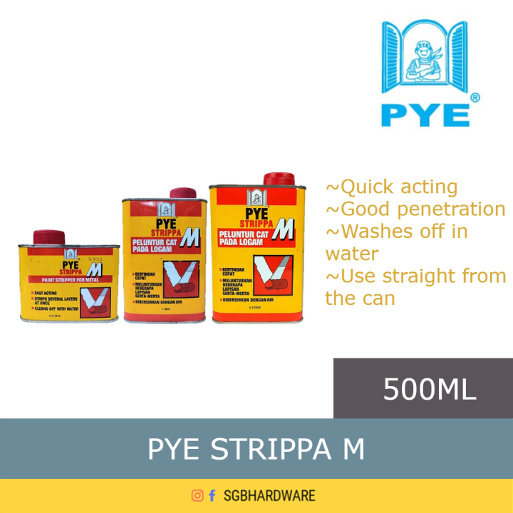 PYE Strippa M 500ML / Paint Remover for Metal / Paint Remover 250ml