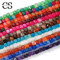 Wholesale Square Cracket Agates Beads Natural Stone Beads for Jewelry Making Bulk DIY Bracelet Charms Accessories 8*8mm