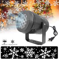 LED Stage Lights LED snowflake light white snowstorm projector Christmas atmosphere holiday family party special lamp