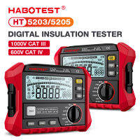 HABOTEST จอ LCD ความคมชัดสูงดิจิทัลฉนวนเทสเตอร์ HT5205/HT5203,การวัดแรงดันไฟฟ้าแสดงผล Ac/dc