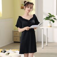 Fren sle press ghtdress womens summer silk 23 new ice silk sexy jamas h d home service short --SY2381ↂ❧