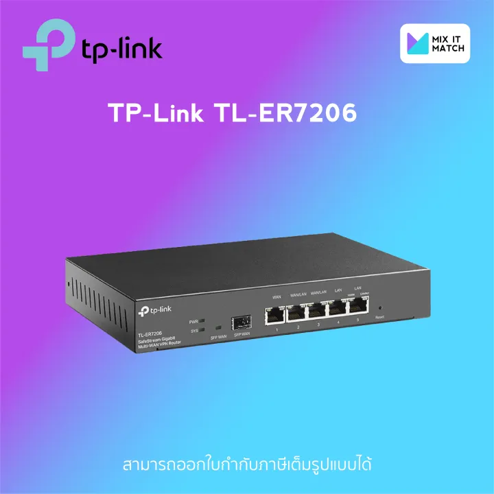 TP-Link TL-ER7206 SafeStream Gigabit Multi-WAN VPN Router (TL-ER7206 ...
