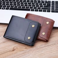 Men Wallet Leather Short Coin Purse Fashion Hasp Wallet Fashion Men Short Wallet Business Credit Card Holder Male Money Bags