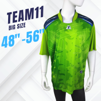 เสื้อกีฬาแขนสั้น รุ่นTeam11 ผ้าไมโคร พิมพ์ลาย ไซส์ใหญ่ รอบอก 42นิ้ว-56นิ้ว