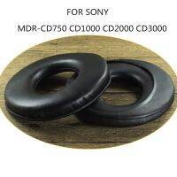 แผ่นหนังแกะสำหรับ SONY MDR-CD750 CD1000 CD2000หูฟังทดแทนที่ครอบหูหมอนฝาครอบฟองน้ำหูฟังถ้วยโปรตีน