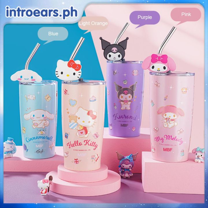 Kawaii Sanrio Series Insulated Steel Cup With Straw - Kawaii