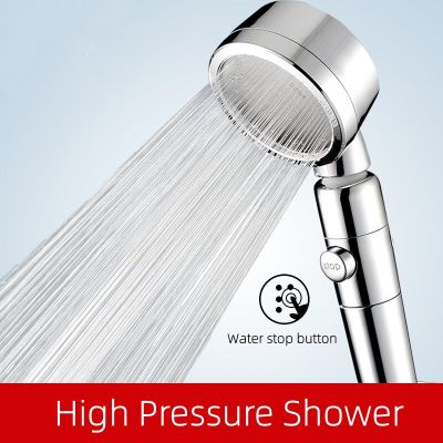 Pressurized Shower Head for bathroom 360° Rotating Bathroom Accessories High Pressure Water Saving Rainfall Chrome Shower Head Showerheads