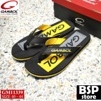 gambol รุ่น GM 11339 สีดำ/เหลือง รองเท้าแตะ GAMBOL (แกมโบล) ผลิตจาก GBOLD Technology™ คุณภาพมาตรฐานของแกมโบล นุ่ม เบา สบายเท้า ของแท้ 100% ราคาปกติ 379 บาท