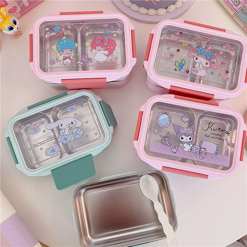 Sanrio Kawaii Pochacco Lunch Box Hello Kitty Kuromi Student Office Worker  Portable Cartoon 1200ML Portable Fresh Lunch Box Gift 