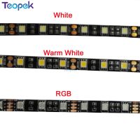 PCB สีดำ5050แถบไฟ LED,DC12V,60LED/ม.,300LED 5ม.,กันน้ำ IP20/IP65,RGB,สีขาว,สีขาวอบอุ่น,สีแดง,สีเขียว,สีฟ้า RGBW RGBWW