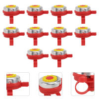 MOVTOTOP กระดิ่งจักรยานรูปดอกทานตะวัน 10 ชิ้น Kids Bell Cycling Bell Handlebar Mini Horn Accessary (Red)