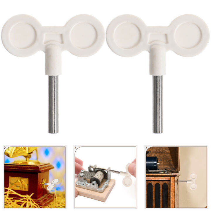 PickEgg [New] 2pcs Music Box Winder Key Replacement Winding Key 27mm T