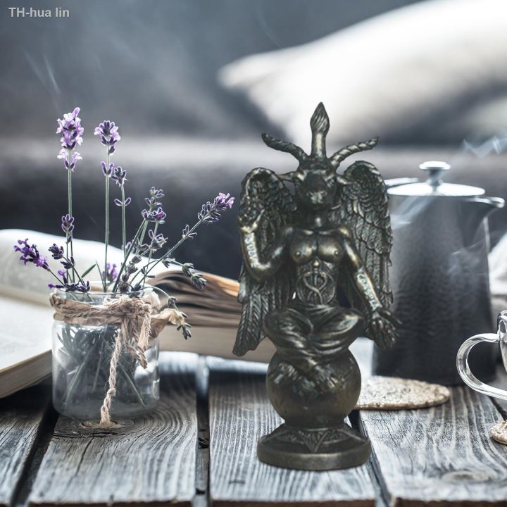 hua-lin-ซาตานแพะ-baphomet-รูปปั้นเรซิ่นซาตาน-figurine-โบสถ์ซาตาน-sabbatic-แพะประติมากรรมตกแต่งรูปปั้นทางศาสนา