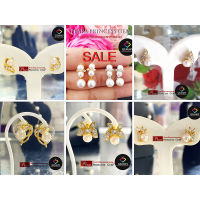 SALE  สินค้าลดราคาเคลียร์สต็อก 30-70% ♥ White Pearl Earrings ต่างหูไข่มุกแท้100% (เกรดพรีเมี่ยมส่งออก) สินค้าจำหน่ายพร้อมใบรับรอง