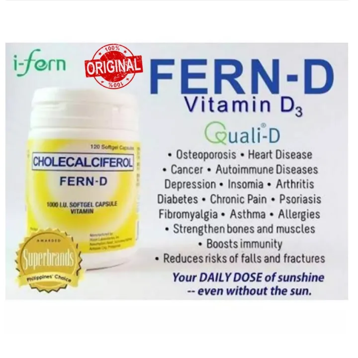 FERN D VITAMIN D SUPPLEMENT 120 Softgels ORIGINAL Lazada PH