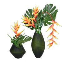 【cw】Artificial Strelitzia Flower Real Touch Flower Arrangement Accessory Luxury Tropical Plant Decoration High Simulation PU Flower ！