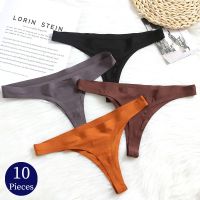 BZEL 10PCS Womens Panties Set Seamless Thongs Soft Silk Satin Woman Underwear Sexy Lingerie Fashion G-String Comfortable T-Back