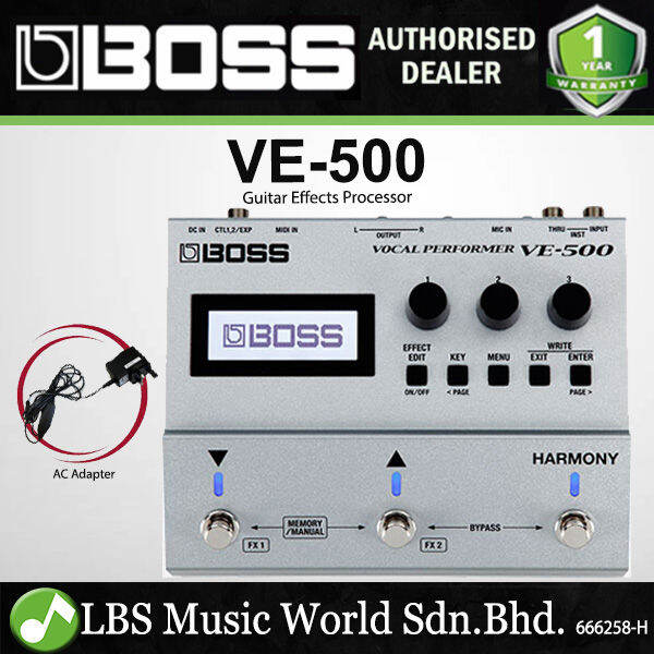 Boss VE-500 Vocal Performer Effects Pedal 32 bit Multi Effect