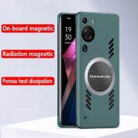 Casing PC ระบายความร้อนสำหรับ OPPO Reno 5 6 7 8 9 10 Pro Plus ฝาปิดโทรศัพท์ไร้กรอบแม่เหล็กป้องกันการตก