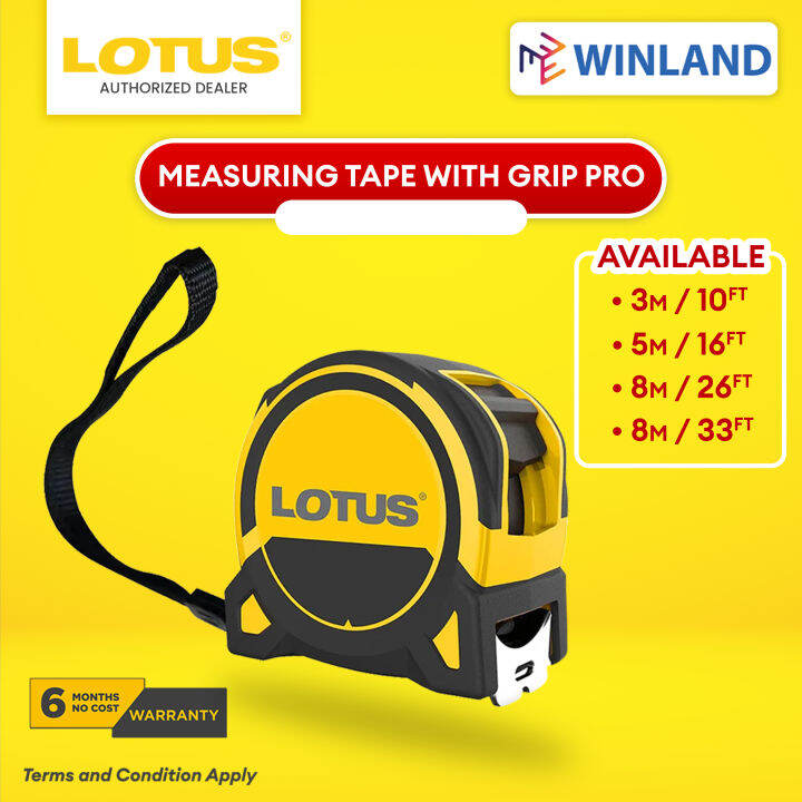 LOTUS by Winland 35810 Steel Tape with Grip PRO (Inch/Fractional