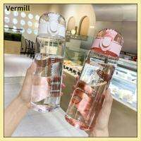 VERMILL 780ml โรงยิม ชัดเจน แบบพกพา ขวดน้ำดื่ม ถ้วยดื่ม กันรั่ว ขวดน้ำกีฬา