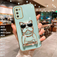 เคสโทรศัพท์ Kanavi สำหรับ Samsung Galaxy A03 A02S A02 A81 A03S A03 Core A04 A04S A11 M11 A01 A51แฟชั่น A71เคสโทรศัพท์มือถือใหม่หรูหราเคลือบซิลิโคนนิ่มเคสโทรศัพท์มือถือขอบตรง