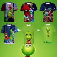 2023 NewNew Green Monster Chi สินค้าผู้ใหญ่เสื้อผ้าเด็ก3D เสื้อยืดแขนสั้นพิมพ์ลายดิจิตอล