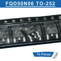 10ชิ้น FQD50N06 TO252 FQD 50N06 TO-252 50A/60โวลต์ N-Channel MOSFET ทรานซิสเตอร์ใหม่เดิม