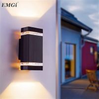 Led Outdoor Wall Light Garden Fence Lighting Exterior Wall Lights  Porche Lamps IP65 Waterproof  Light Sensor Outdoor Lighting