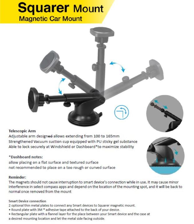capdase-squarer-magnetic-mount-telescopic-arm