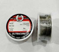 ตะกั่วบัดกรี ULTRACORE  ยาว 3.5 เมตร (ราคาต่อจำนวน 1 ม้วน) ตะกั่วบัดกรี  60/40 ขนาด 1.2mm  สินค้าดีได้มาตรฐาน