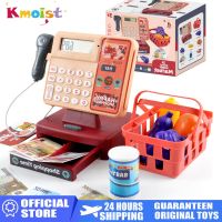 Kmoist Cashier Toys Kids Cash Register Pretend Play Puzzle Play Toy House Simulation Supermarket Cash Electric Parent-Child Toys