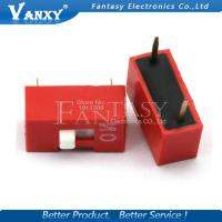 10PCS Slide Type Switch Module 1 Bit 2.54mm 1 Position Way DIP Red Pitch ใหม่