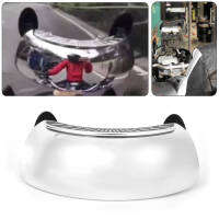 กระจกมองหลังรถจักรยานยนต์ Chromed 180 Ultra Wide Angle Central Windscreen Mount Universal