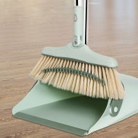 YOREDE Durable Broom And Dustpan Sets Windproof Foldable Dustpan Non-Stick Hair Sweeper 360° Rotatable Broom Home Cleaning Tools