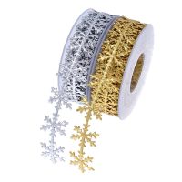 【cw】 1Yard Imitation LeatherRibbonChristmas Decoration Ultrasonic Embossed Ribbon 【hot】