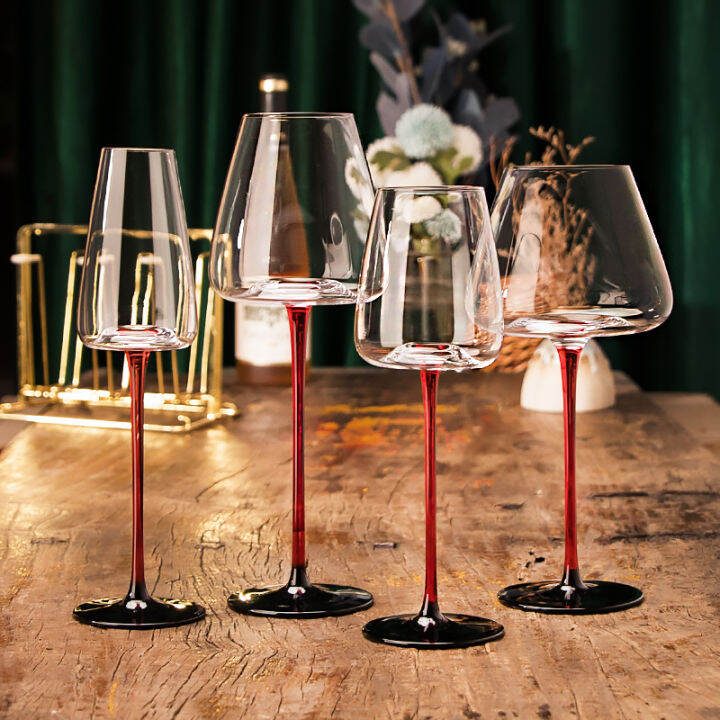 Red Wine glasses Elegant Unique Wine glasses-Concave Base with